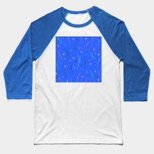 Painted Circles and Criss-Cross Lines: Colorful T-Shirt Design Baseball T-Shirt